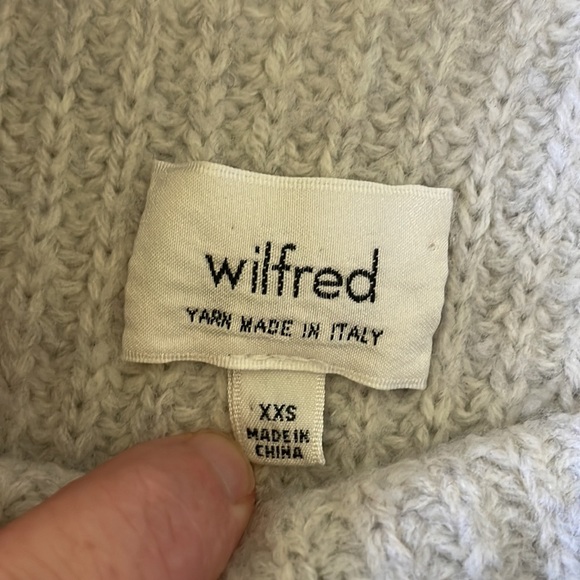 WILFRED ARITZIA sweater size XXS grey knit tunic sleeveless Italian yarn - Picture 6 of 8